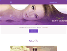 Tablet Screenshot of luxurybeautytherapies.com